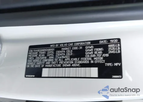 2021 Volvo Xc40 T5 R-Design from USA, damaged, VIN YV4162UM6M2488101